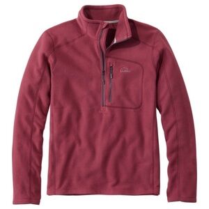 L.l. Bean trail fleece quarter zip red